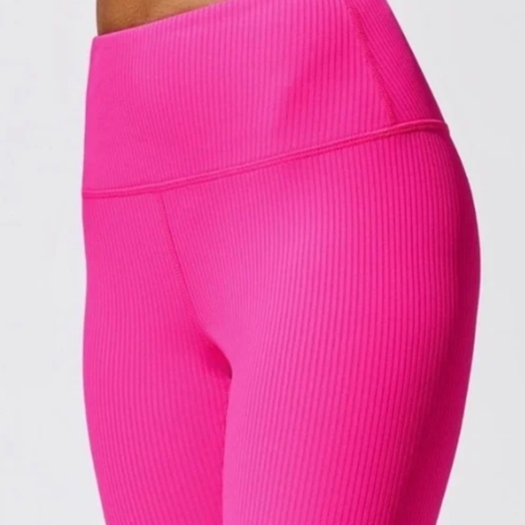 CARBON38 Ribbed 7/8 Legging Neon pink - Picture 3 of 8